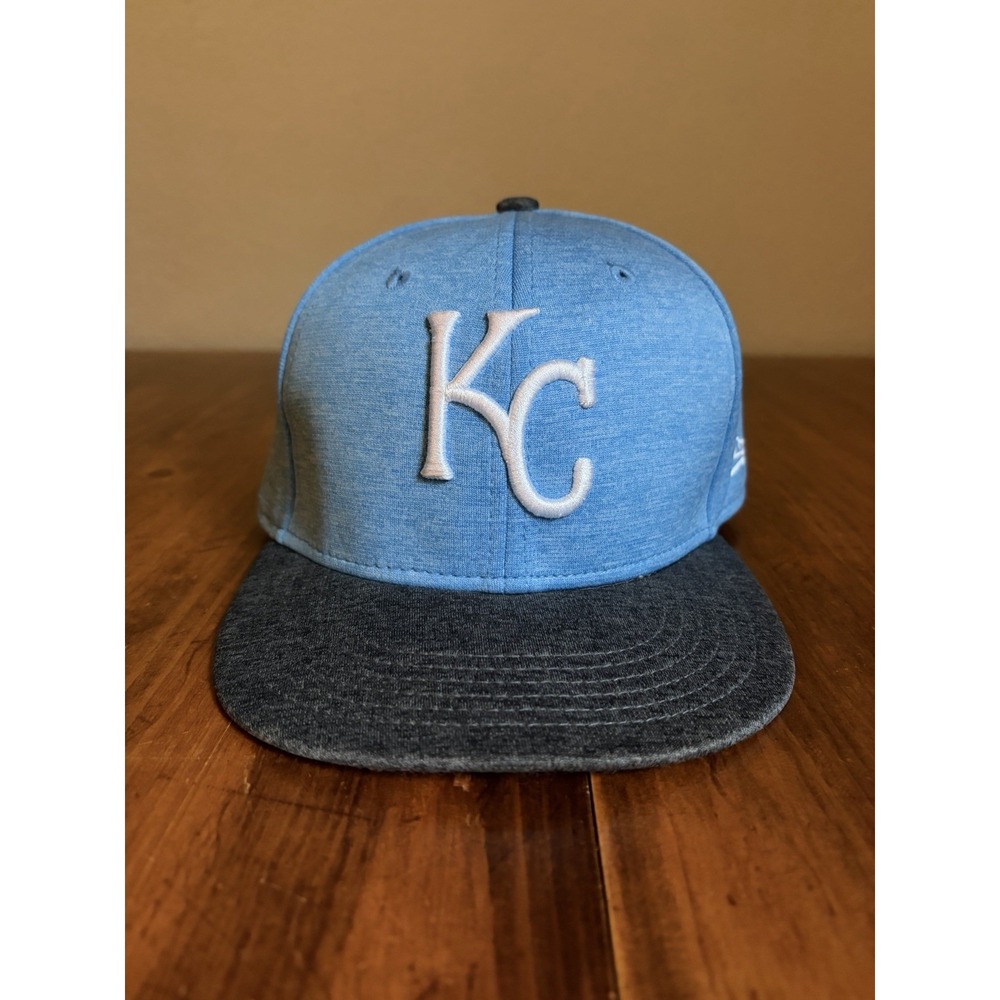 KC Kansas City Royals Hat New Era 59FIFTY Baby Blue Size 6 3/4 Cap MLB Two Tone